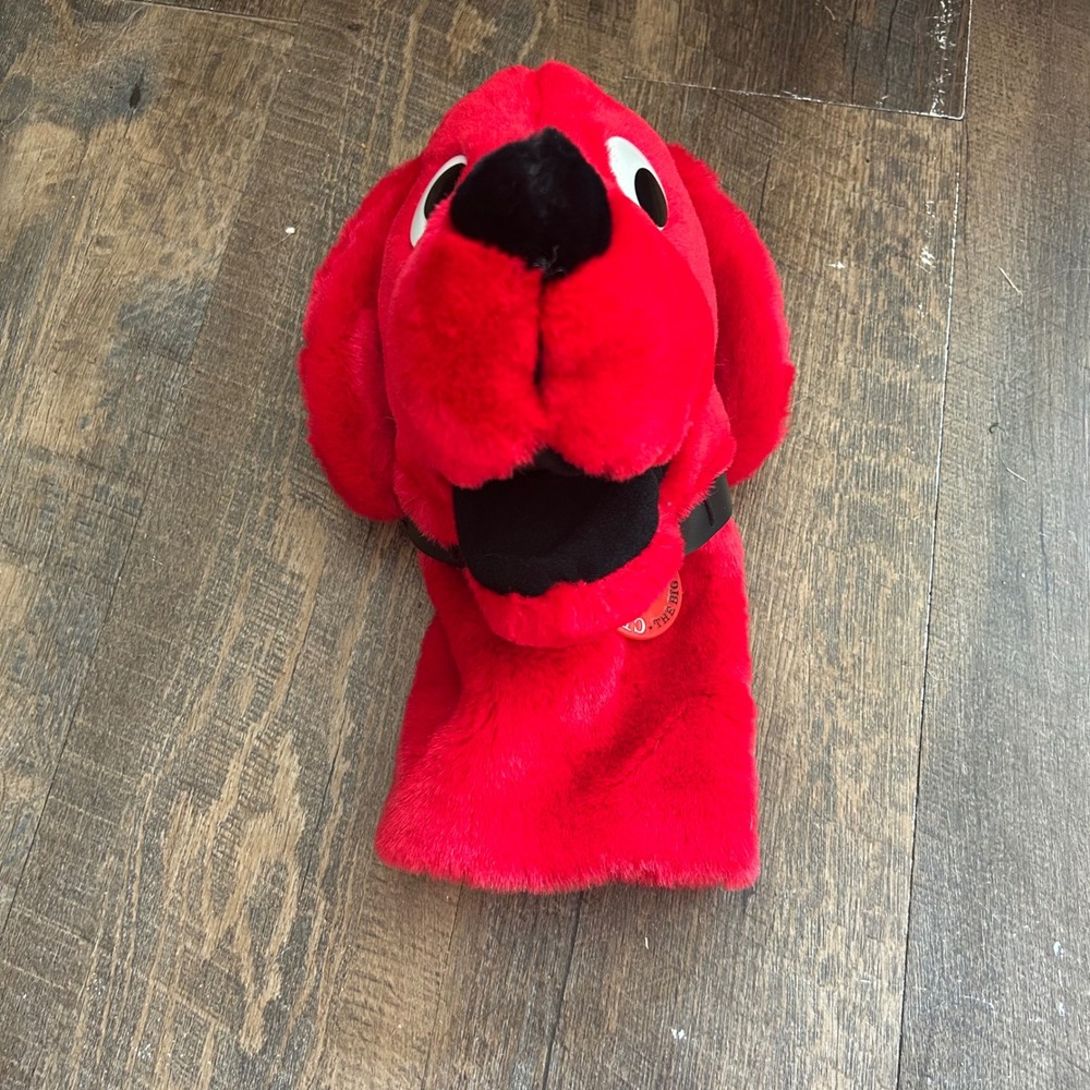 Vintage 1990 Dakin Clifford the Big Red Dog Plush Hand Puppet Scholastic Toy